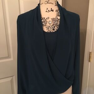 Marciano teal blue Asymmetrical top. New no tags